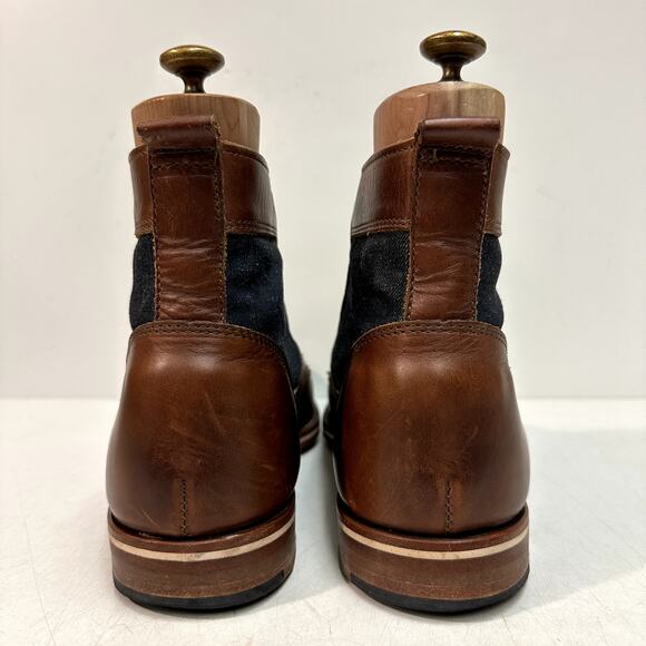 VERY GOOD Rancourt & Co. x Helm Sam Boot Ray-Ray Horween Cone Denim USA 11 D main image 8